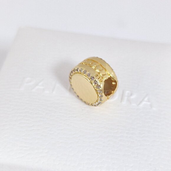 Pandora Engravable Niece Charm Bead Gold Plated with box - Picture 3 of 11